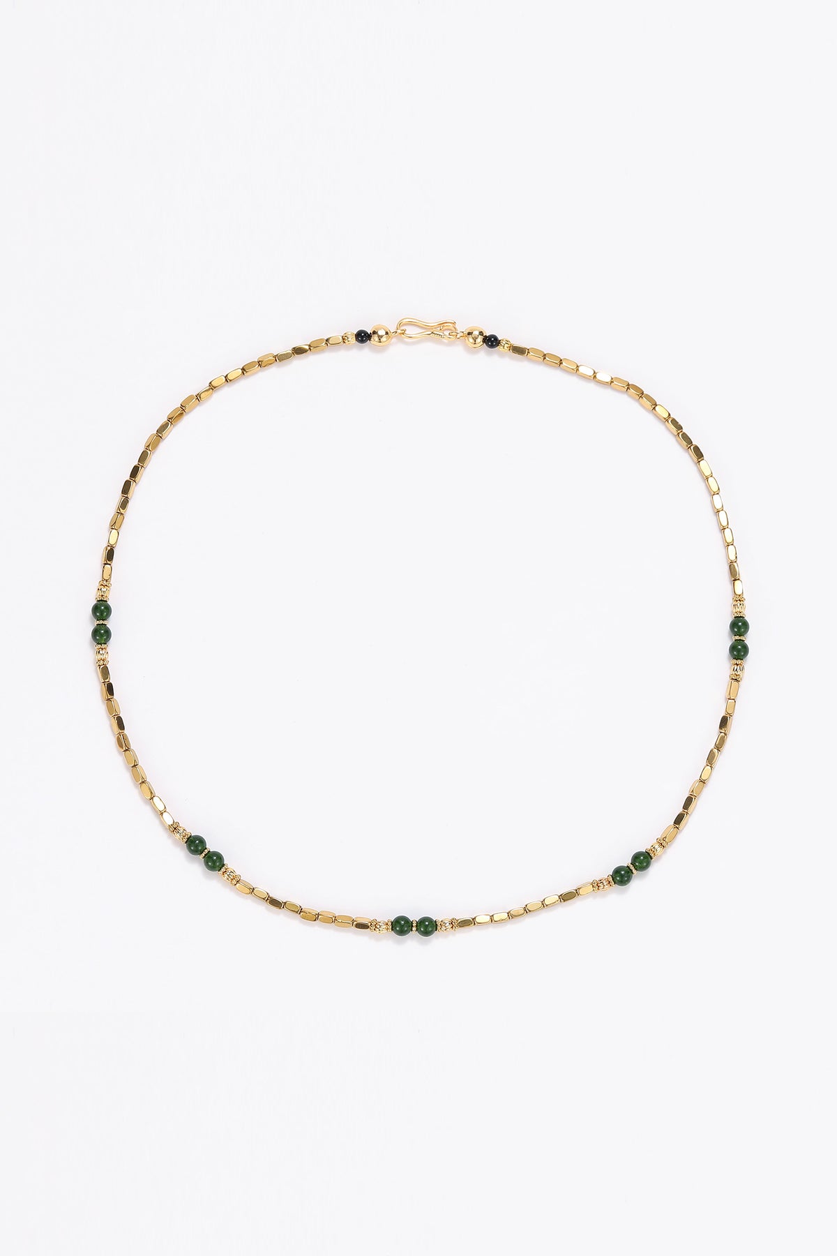 Aurea gold-plated malachite necklace