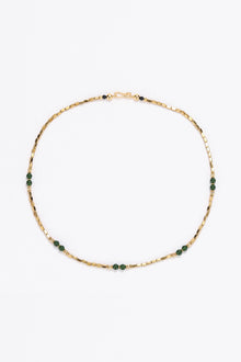 Aurea gold-plated malachite necklace