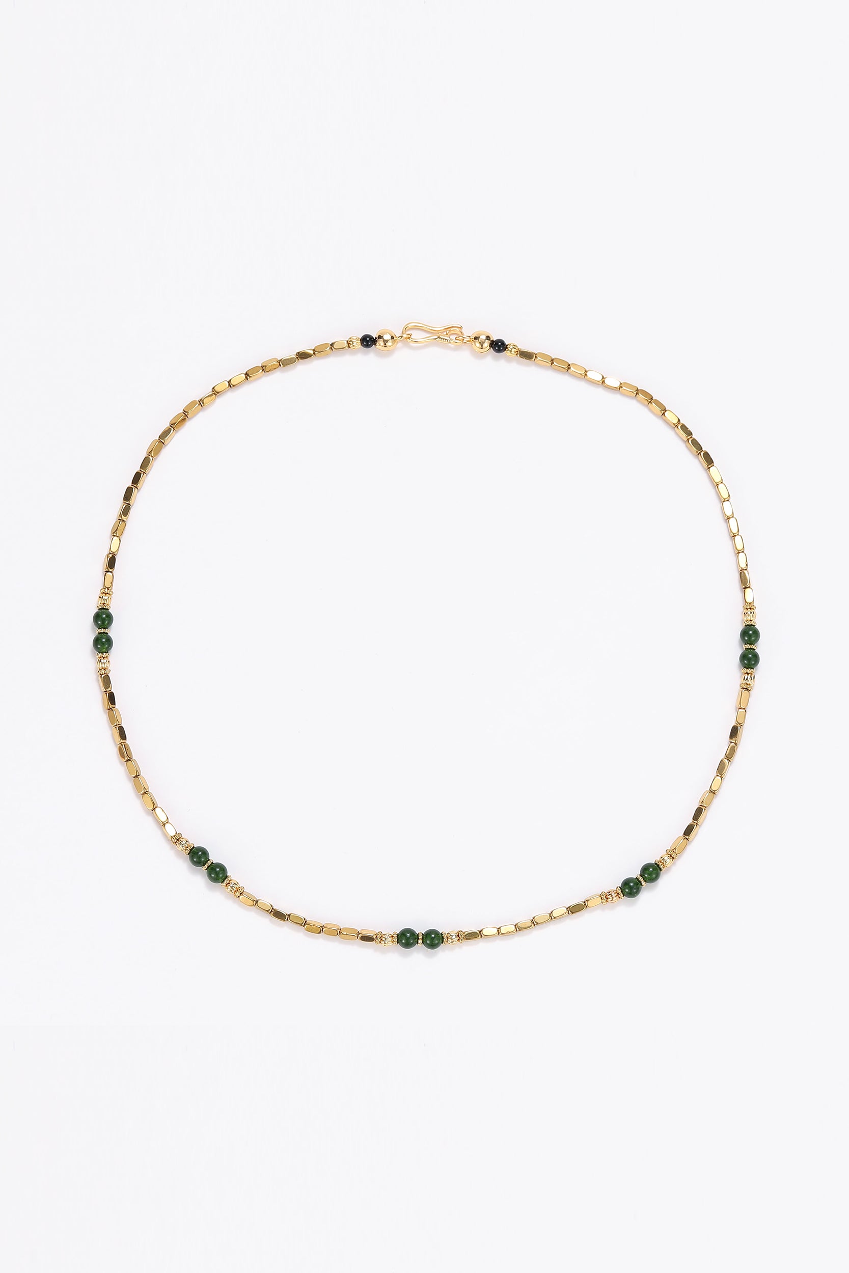 Aurea gold-plated malachite necklace