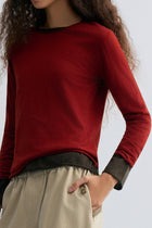 Cloudlike Knit Soft Crewneck Ruby Red