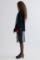 Boxy Single-Breasted Blazer Black