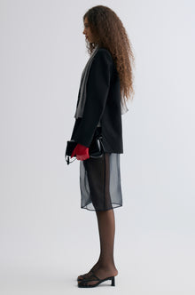 Boxy Single-Breasted Blazer Black