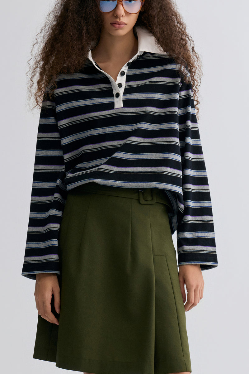 Rugby Stripe Polo Shirt