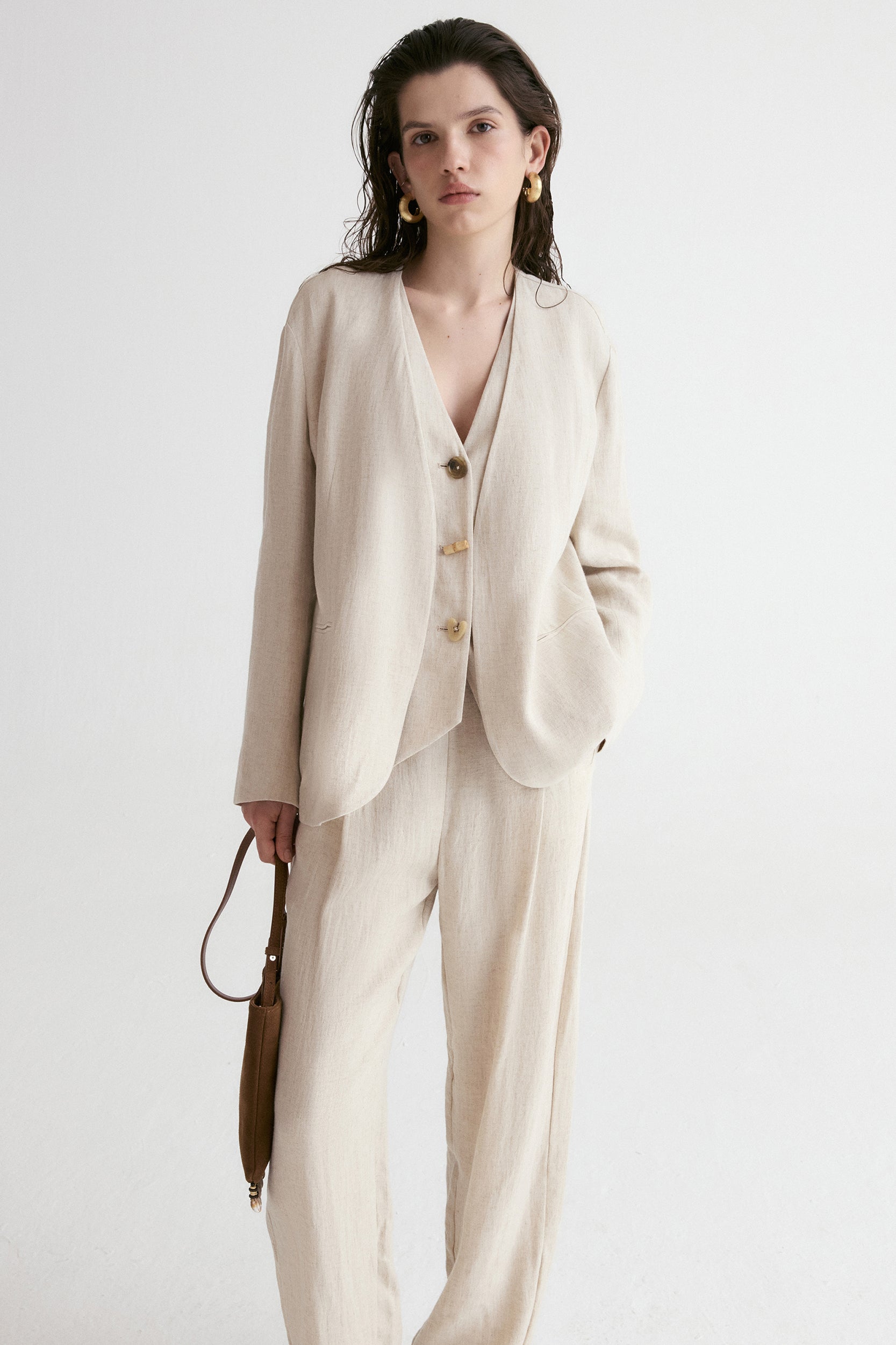 Annie Two-Piece Linen Blazer
