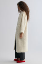 Clara Collarless Coat Cream
