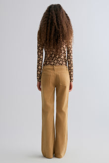 Corduroy Flared Trousers Sand