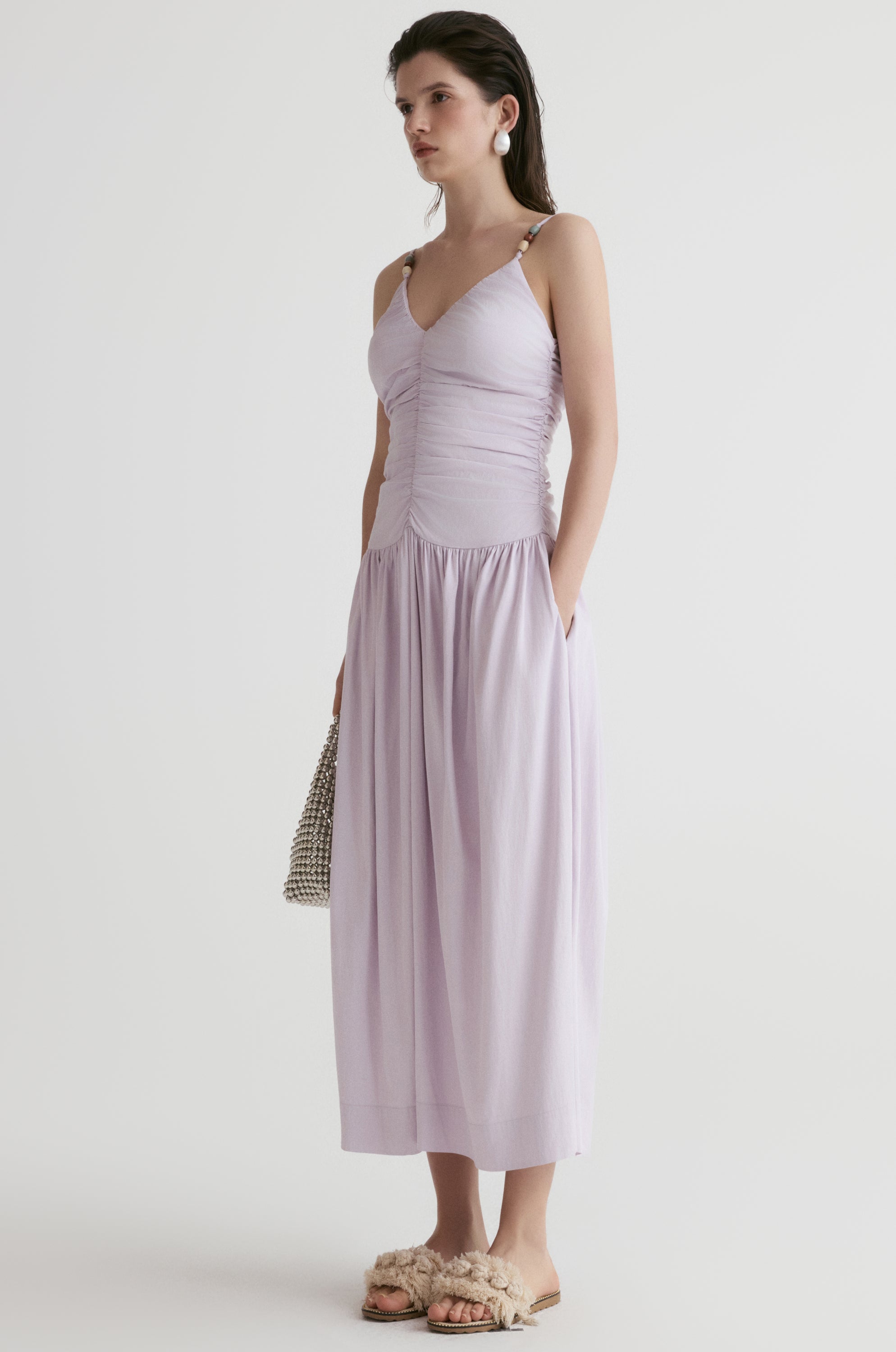Tuscany Drape Cami Dress-Lillac