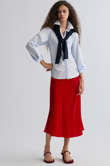 Velvet Mermaid Skirt Crimson