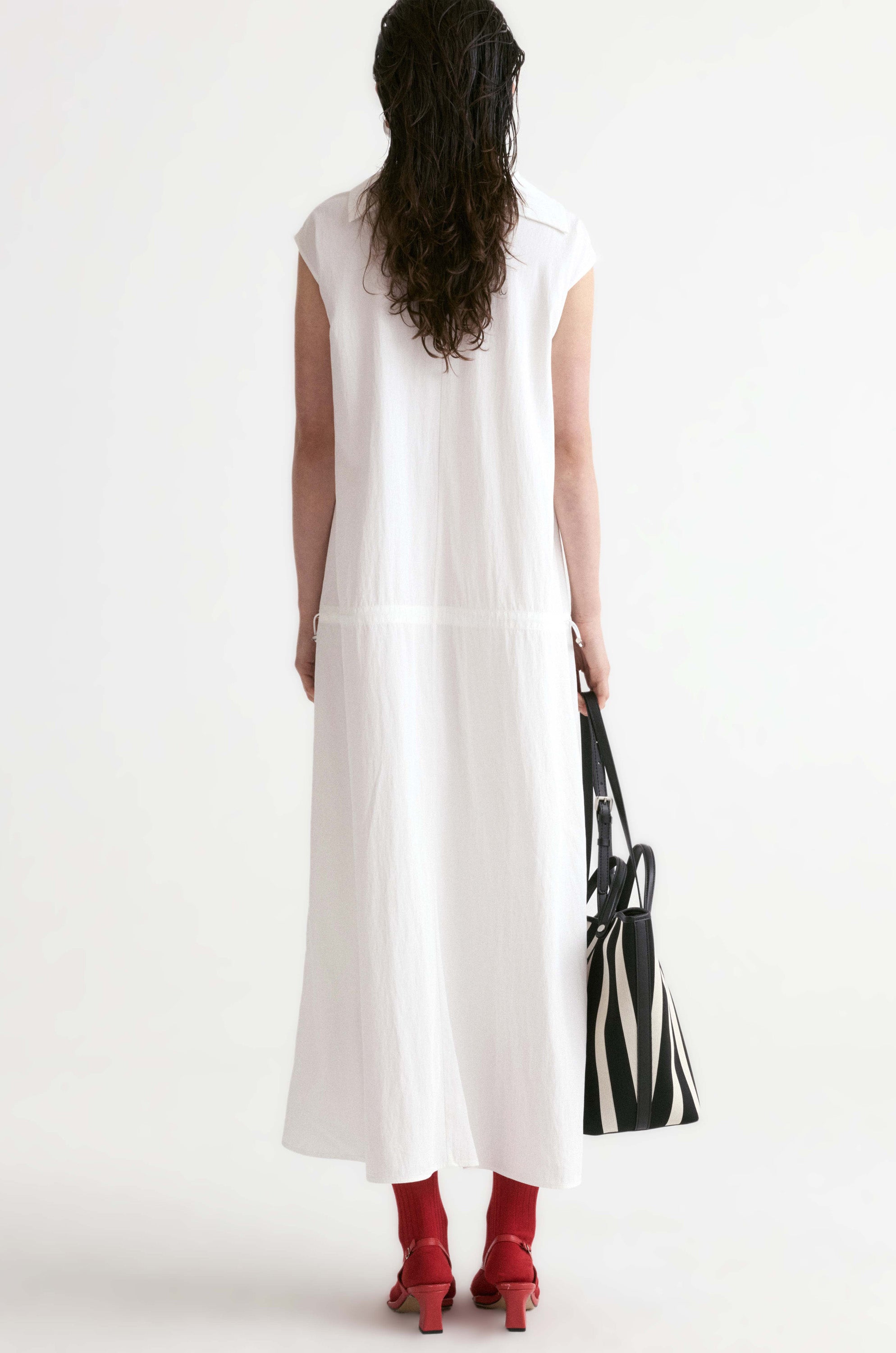 Amalfi Elasticated Dress-White