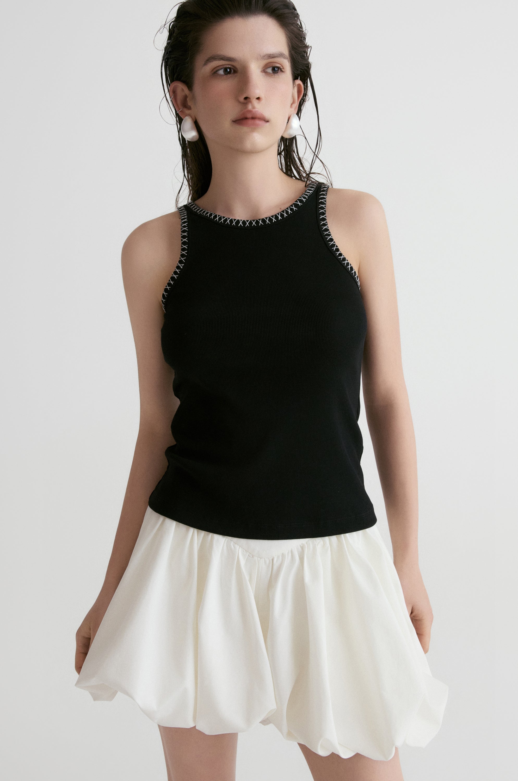 Amalfi Bubble Short-White