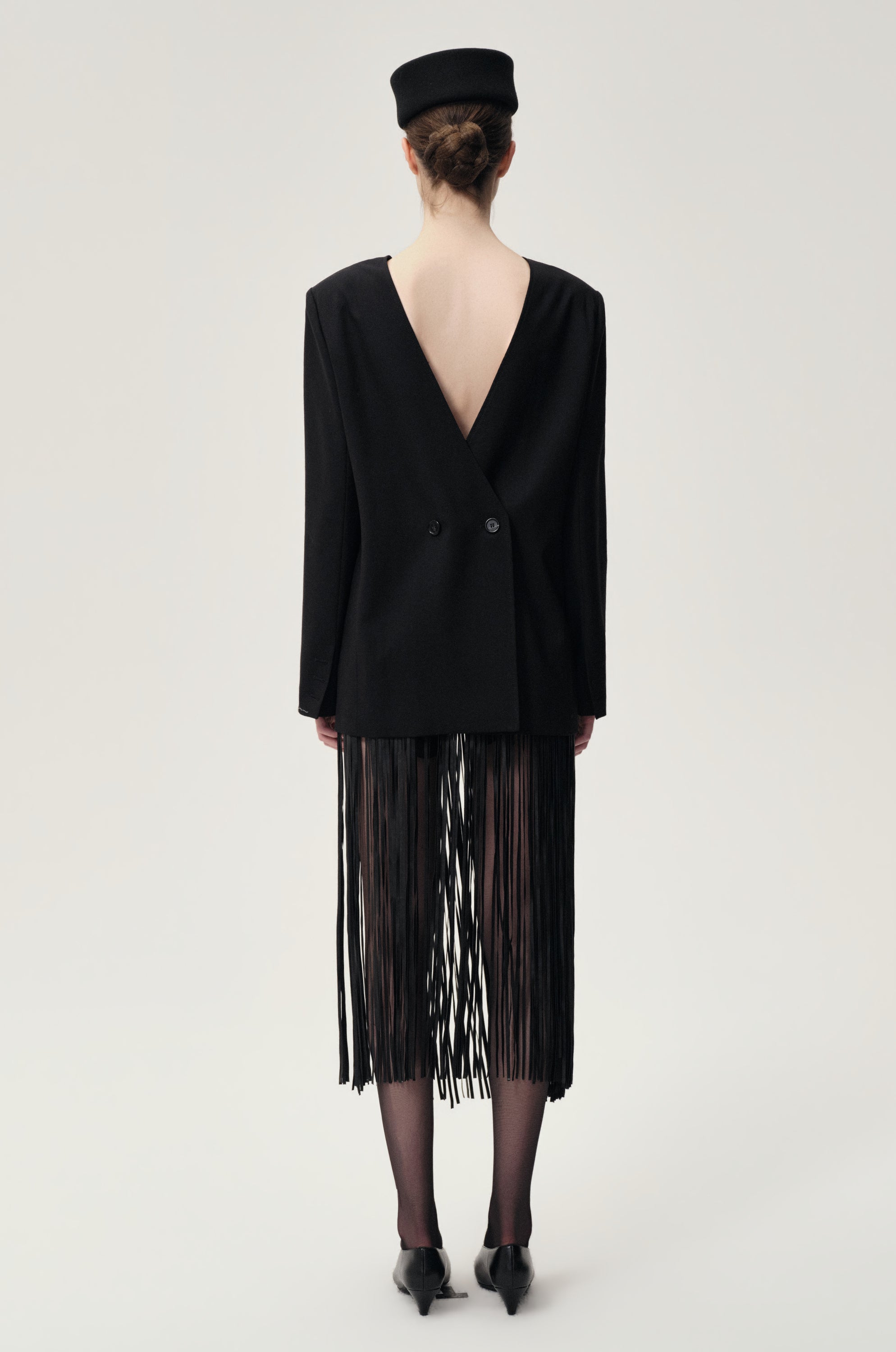 Margot Reversible Tailored Blazer Black