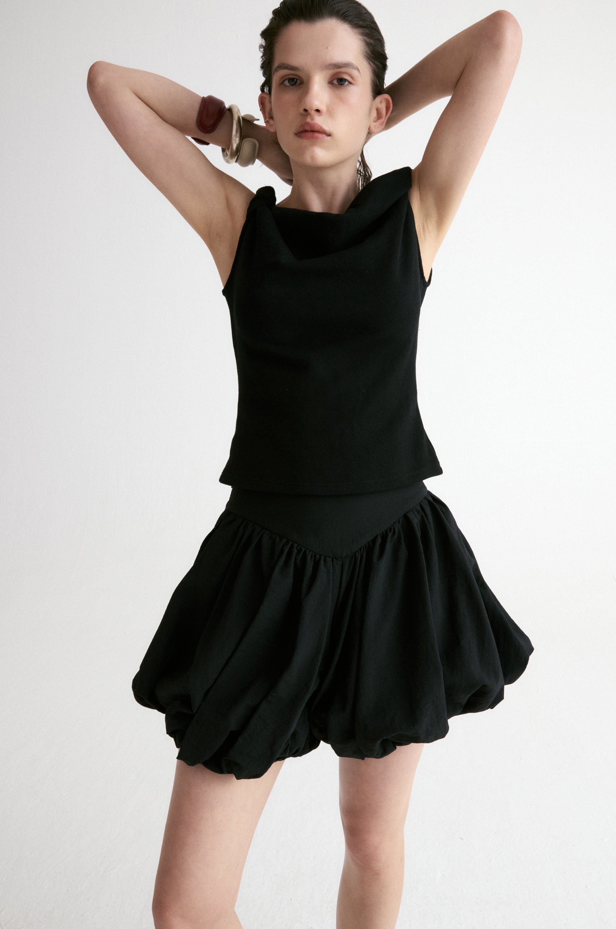 Amalfi Bubble Short-Black