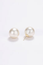 Large pearl stud earrings