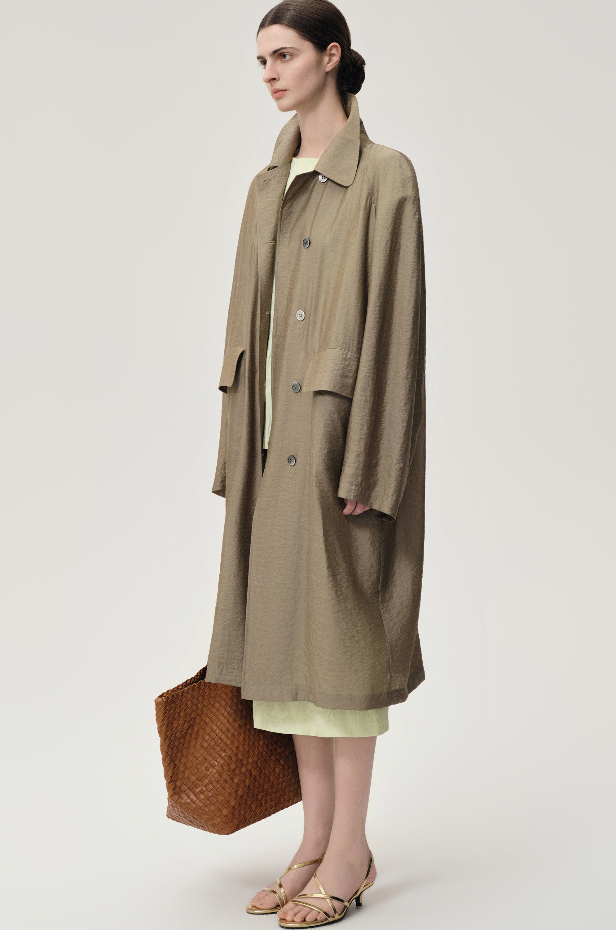 Zephy Trench Hay Green