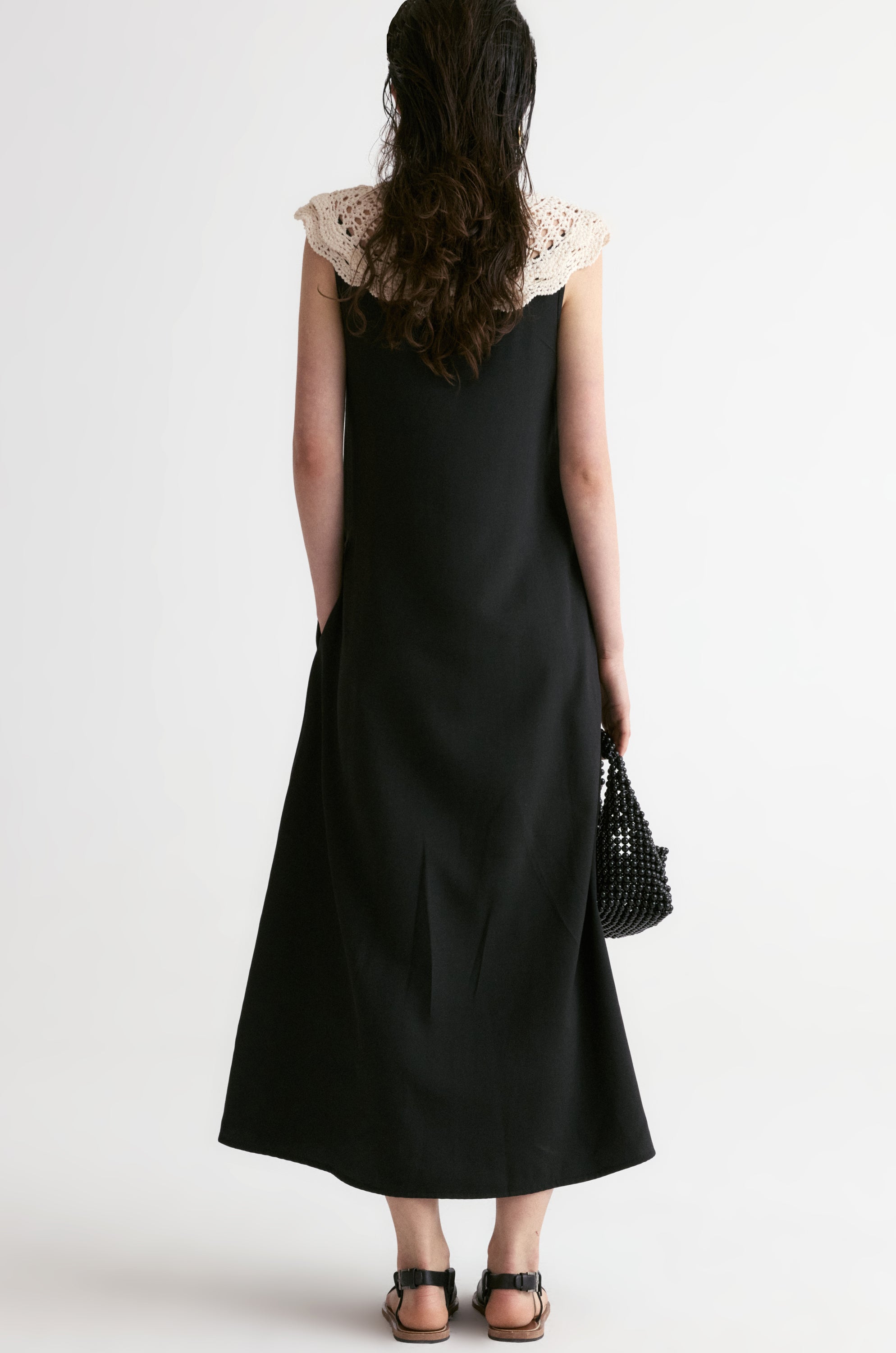 Majorelle Hand-Crochet Collar Dress