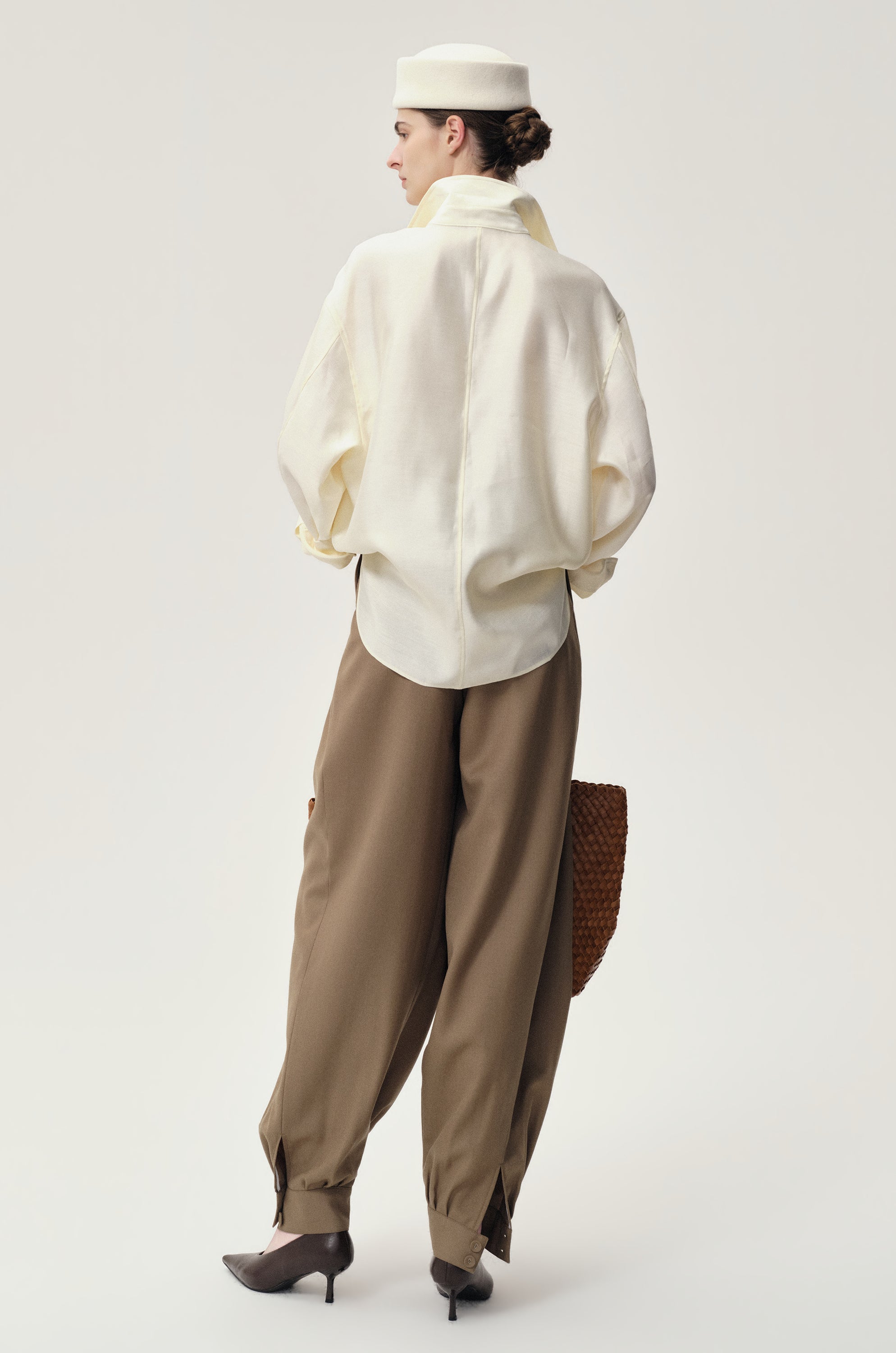 Stud-embellished Shirt Vanilla