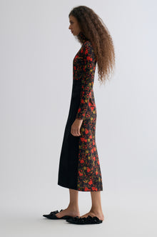 Deconstructed Printed Wool Dress