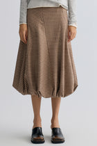 Tulip Checked Ballon-hem Skirt