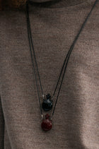 Flask-shaped Pendant Necklace Black