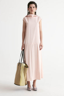 Amalfi Elasticated Dress-Blush
