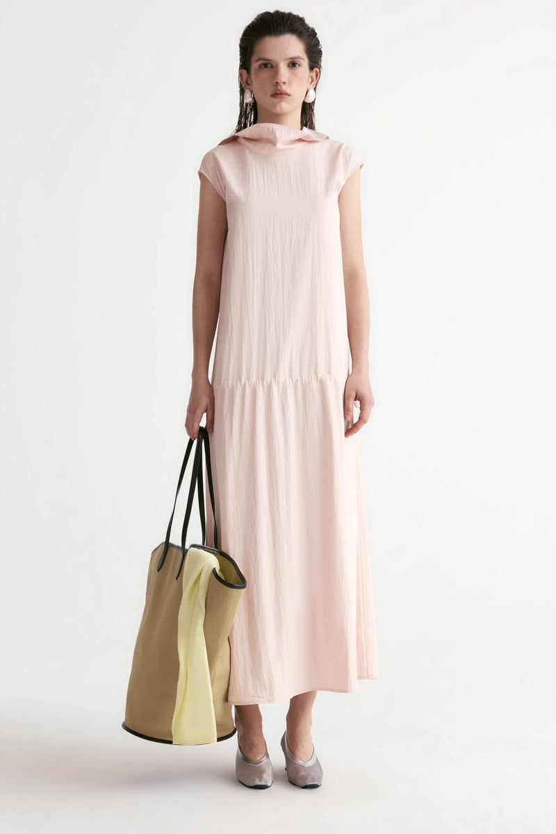 Amalfi Elasticated Dress-Blush