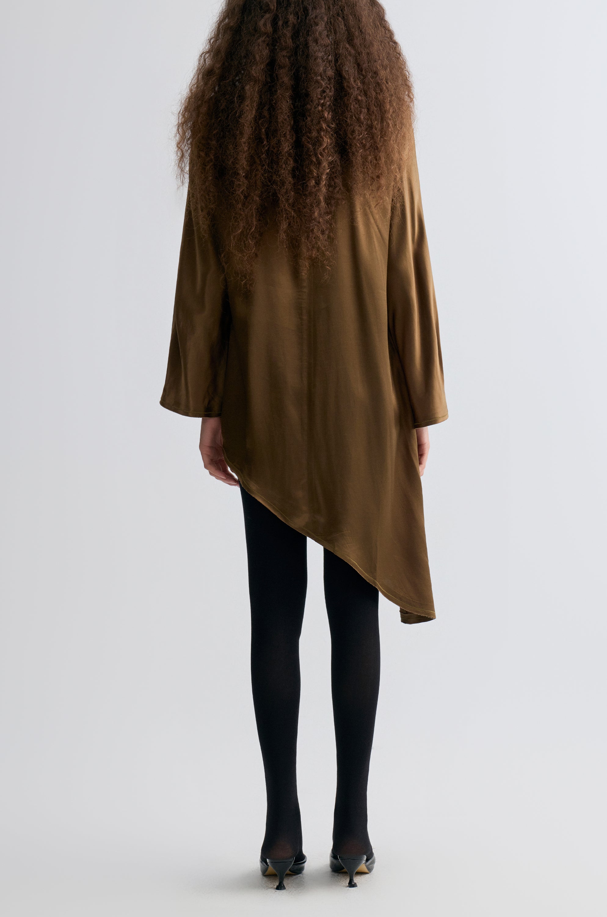 Asymmetric Slouch-neck Blouse