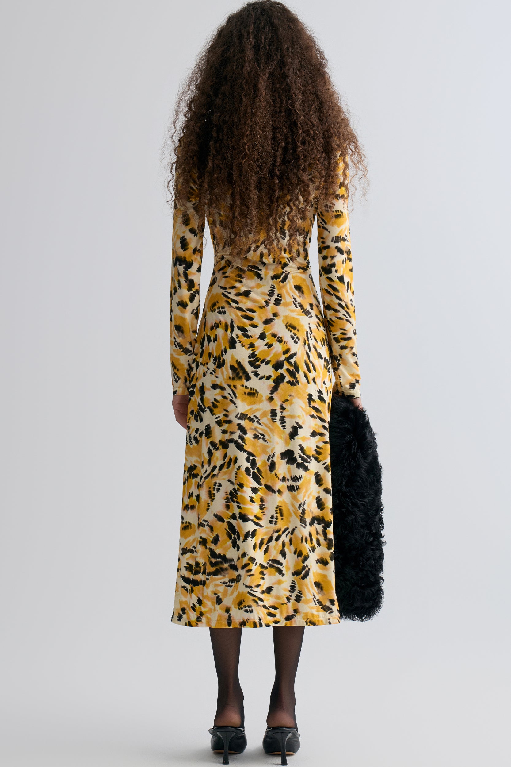 Savanna Turtleneck jersey maxi dress