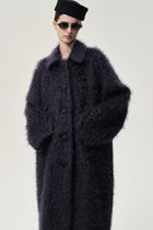 Modernist Mohair Coat Midnight