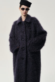 Modernist Mohair Coat Midnight