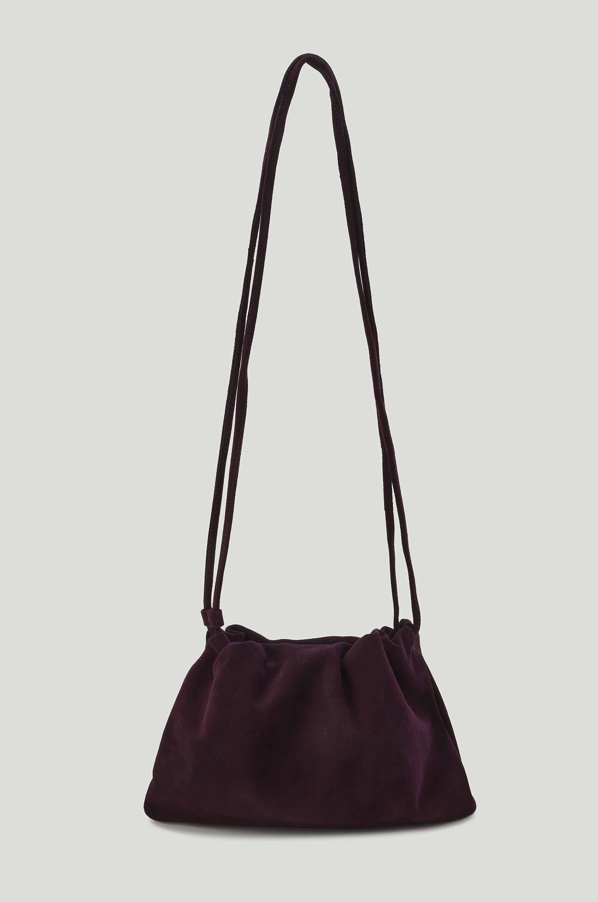 Adjustable  Mini Cloud Clutch Plum