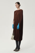 Opera Twisted Jersey Dress Cocoa Brown