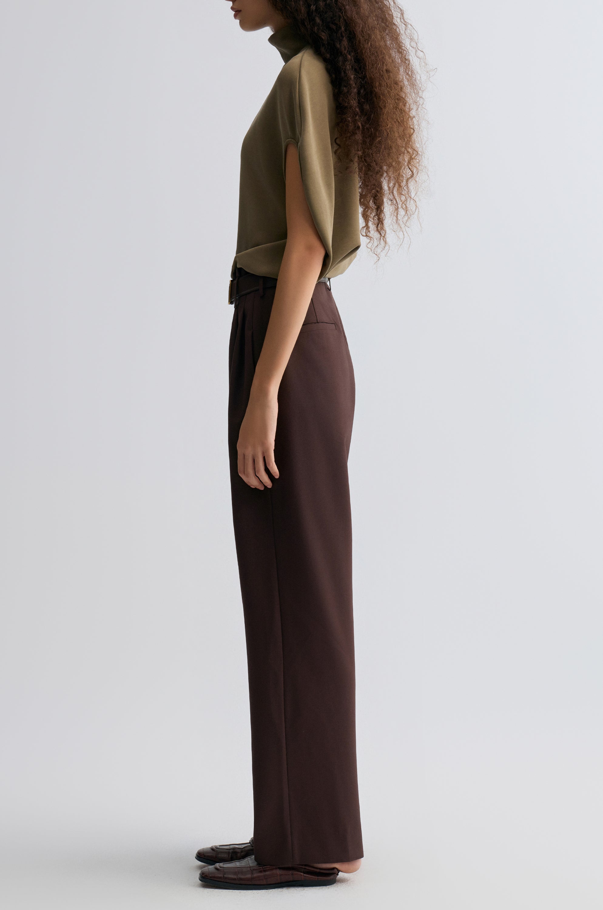 Relaxed Gabardine Trousers Almandine