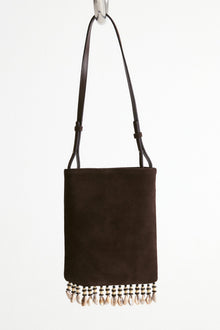 Majorelle Shell Suede Mini Bag-Chocolate Brown