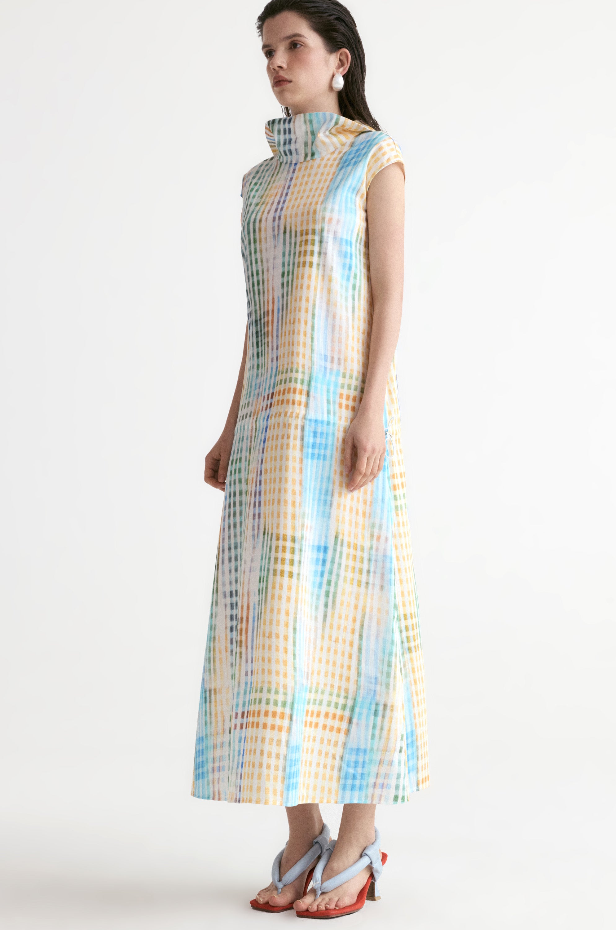 Amalfi Checked Elasticated Dress