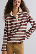 Rugby Stripe Polo Shirt Ivory