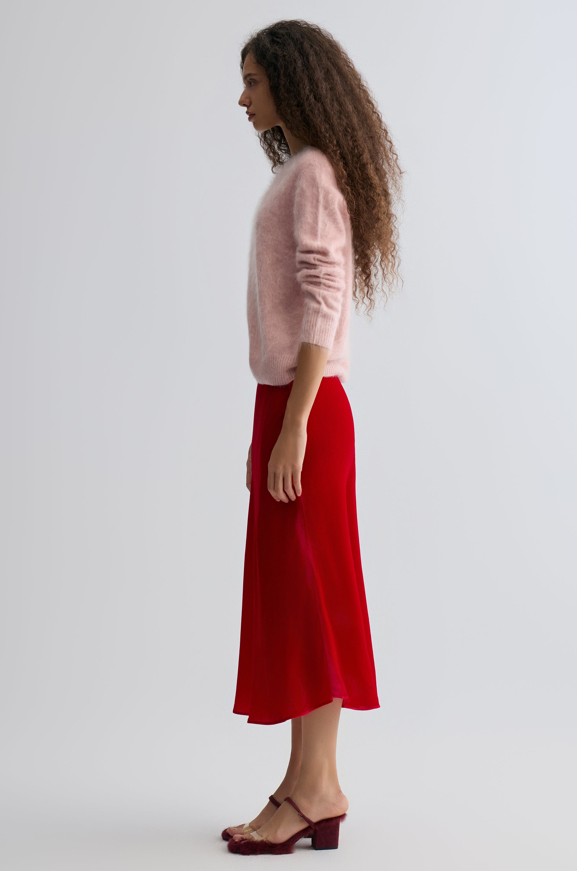 Plush Boxy  Brushed Cashmere Sweater Rosa