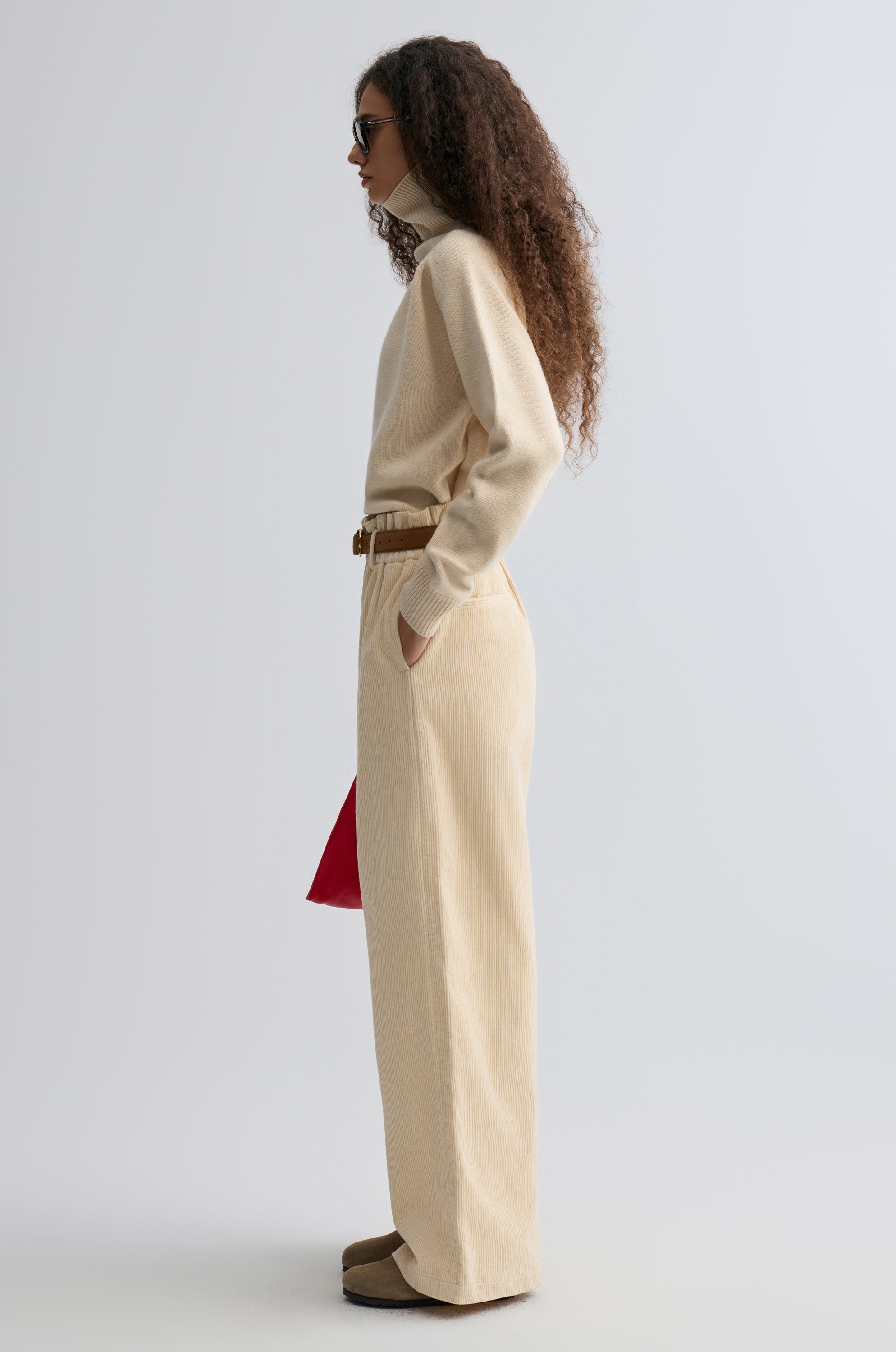 Wool and yak-blend Turtleneck Ivory