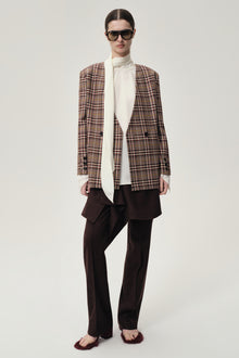 Reversible Check Blazer Espresso