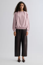 Cotton Panelled Sweater Lilac