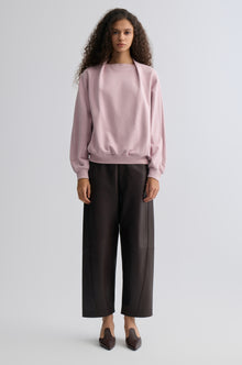 Cotton Panelled Sweater Lilac