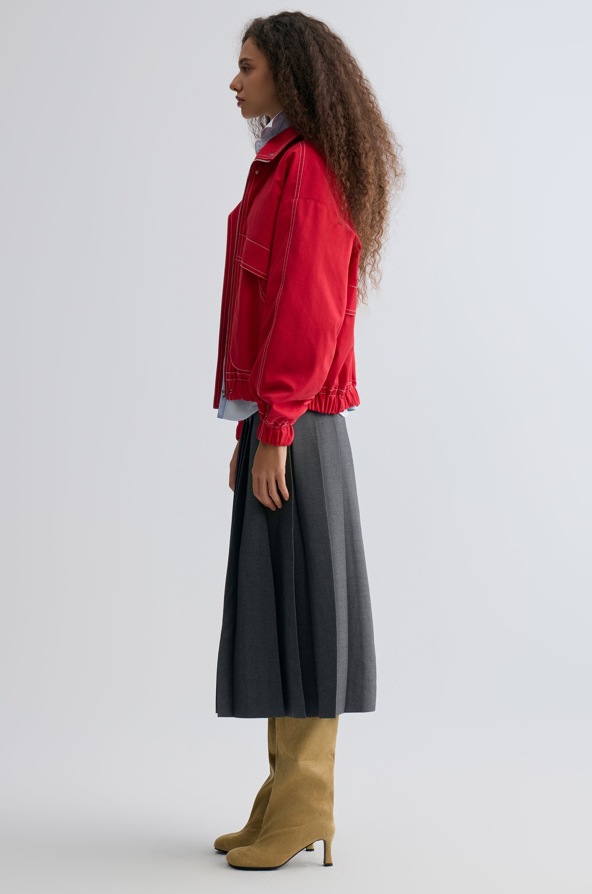 Weekend Flight Parachute Jacket Scarlet