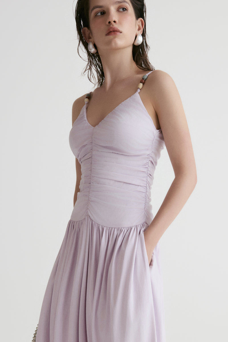 Tuscany Drape Cami Dress-Lillac