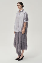 Stud-embellished Shirt Pale Grey