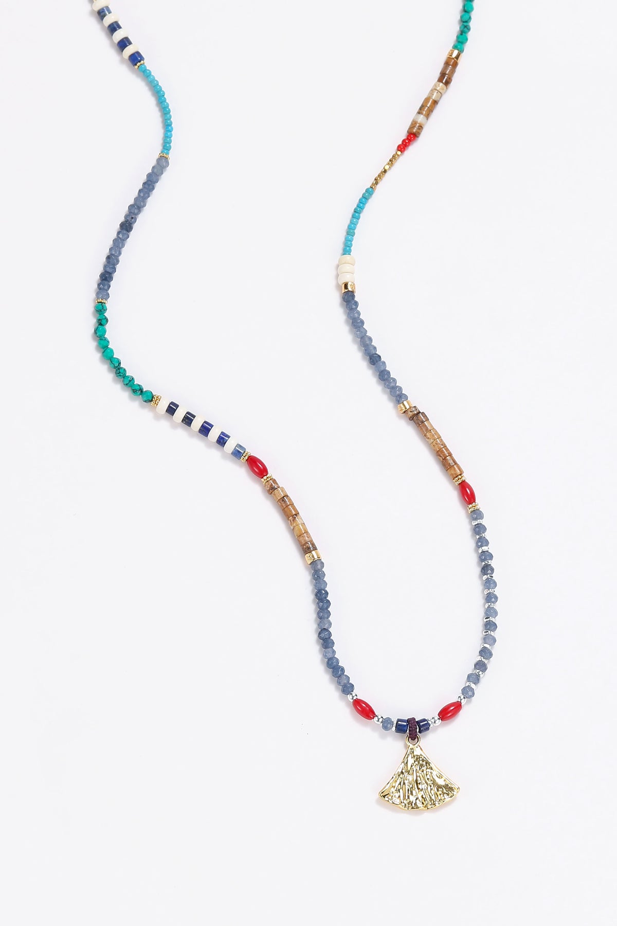Solara gold-plated multi-stone necklace