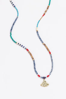 Solara gold-plated multi-stone necklace