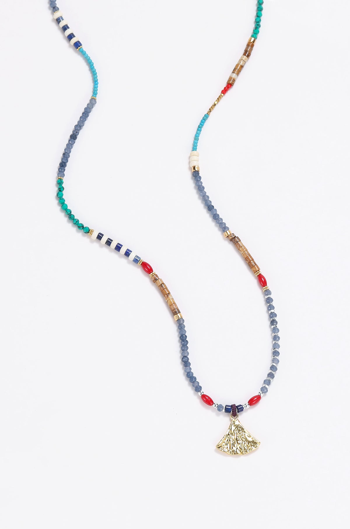 Solara gold-plated multi-stone necklace