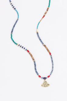 Solara gold-plated multi-stone necklace