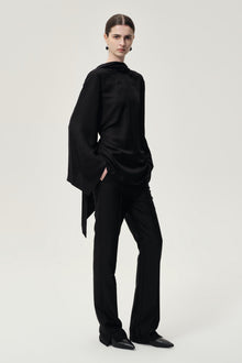 Reversible Scarf Blouse Black