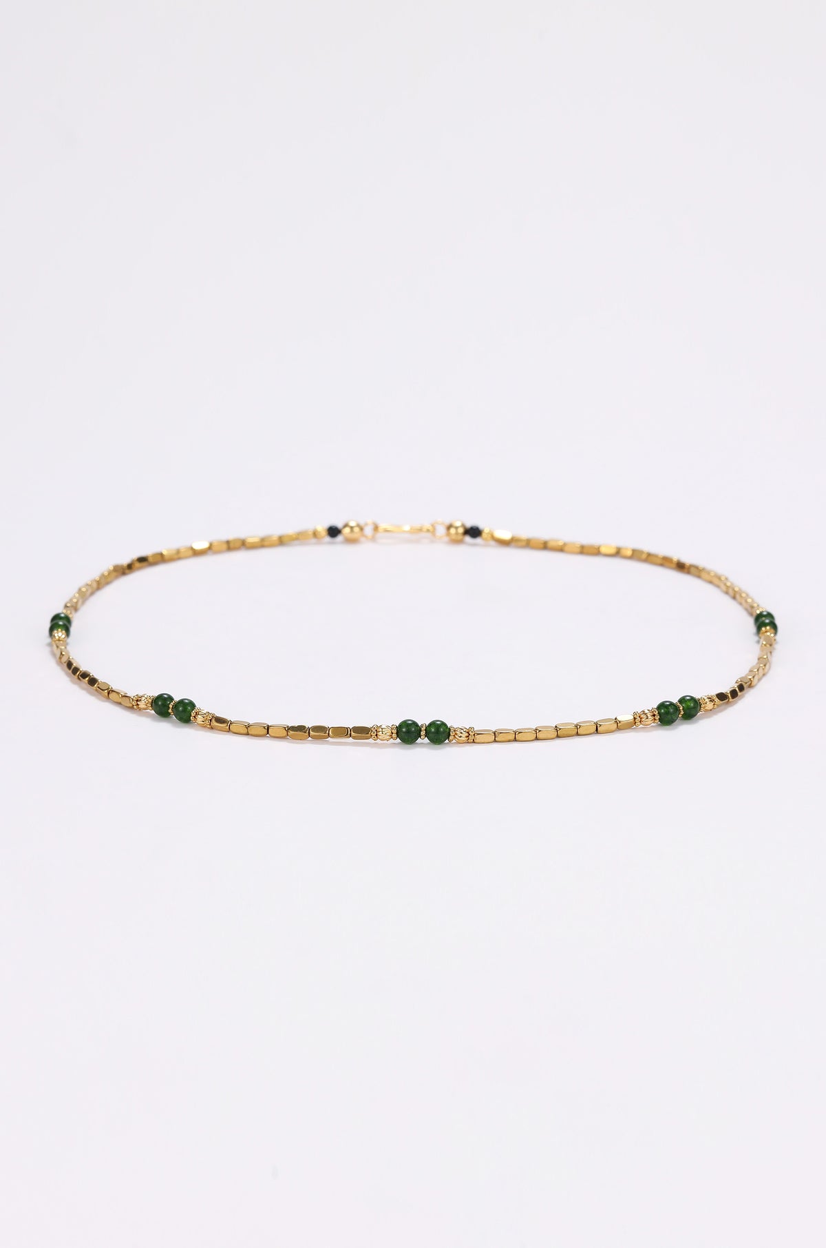 Aurea gold-plated malachite necklace