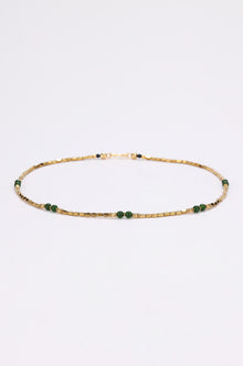 Aurea gold-plated malachite necklace
